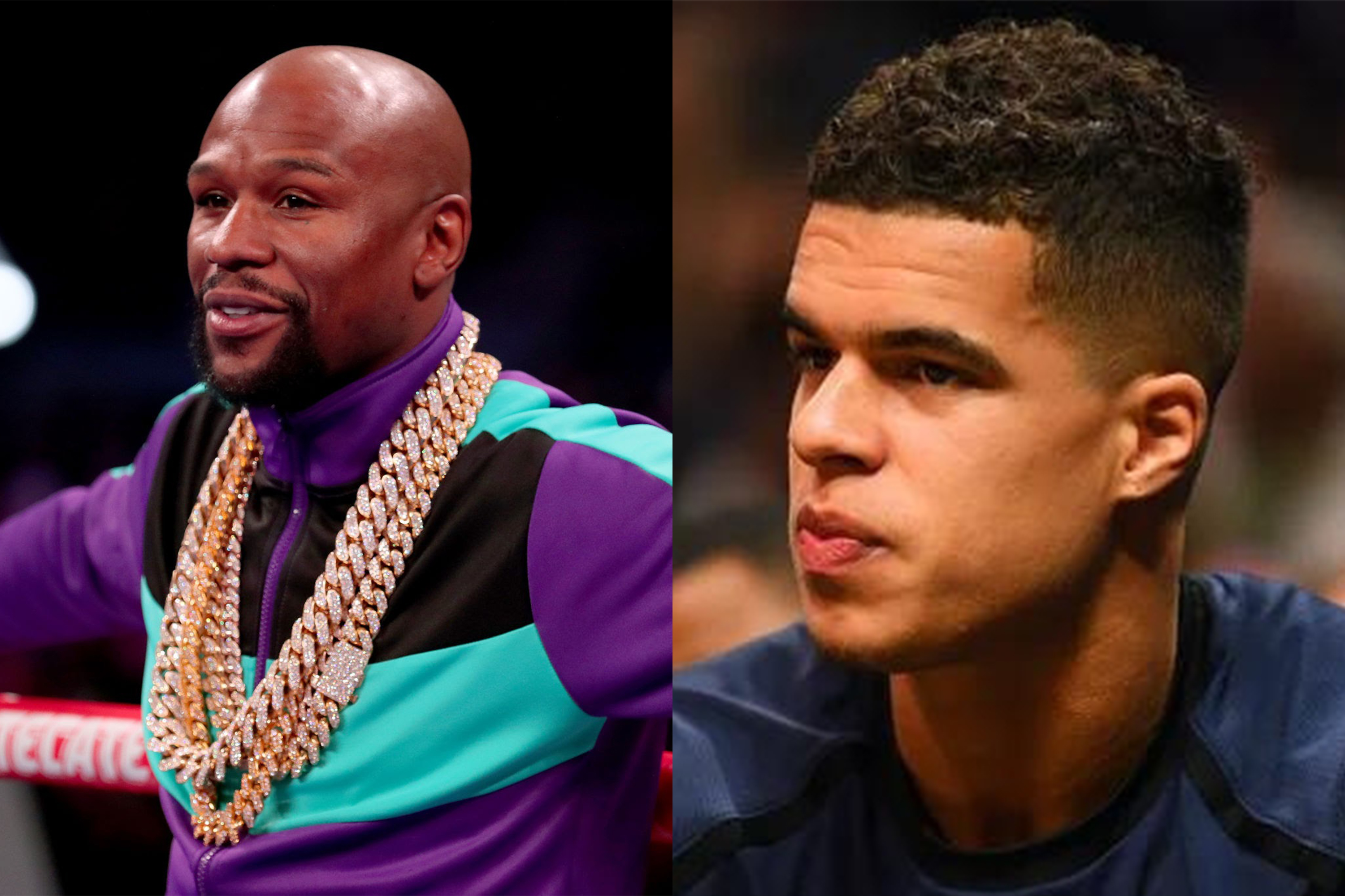 Floyd Mayweather and Michael Porter Jr at Lakers Suns game - what were they doing together ?